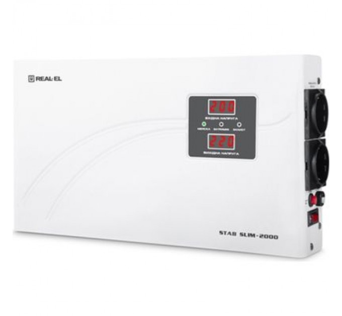 REAL-EL Стабілізатор REAL-EL STAB SLIM-2000, white (EL122400008)