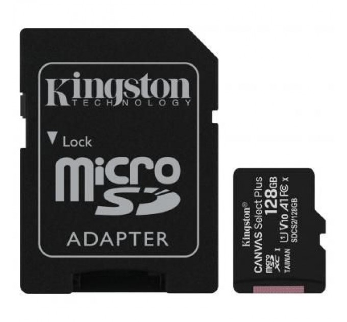 Kingston Карта пам'яті Kingston 128GB micSDXC class 10 A1 Canvas Select Plus (SDCS2/128GB)