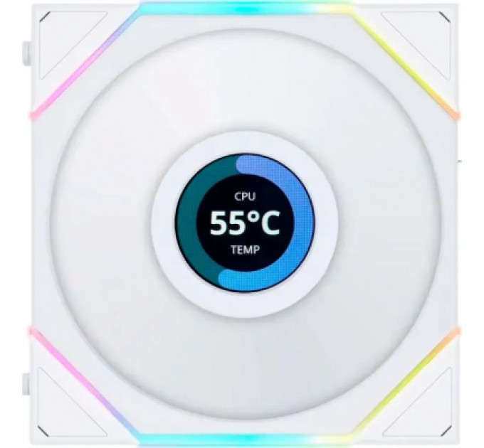 Кулер до корпусу Lian Li Reverse TL LCD 140-1, White (G99.14RTLLCD1W.00)