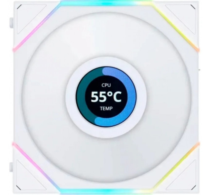 Кулер до корпусу Lian Li TL LCD 140-1, White (G99.14TLLCD1W.00)