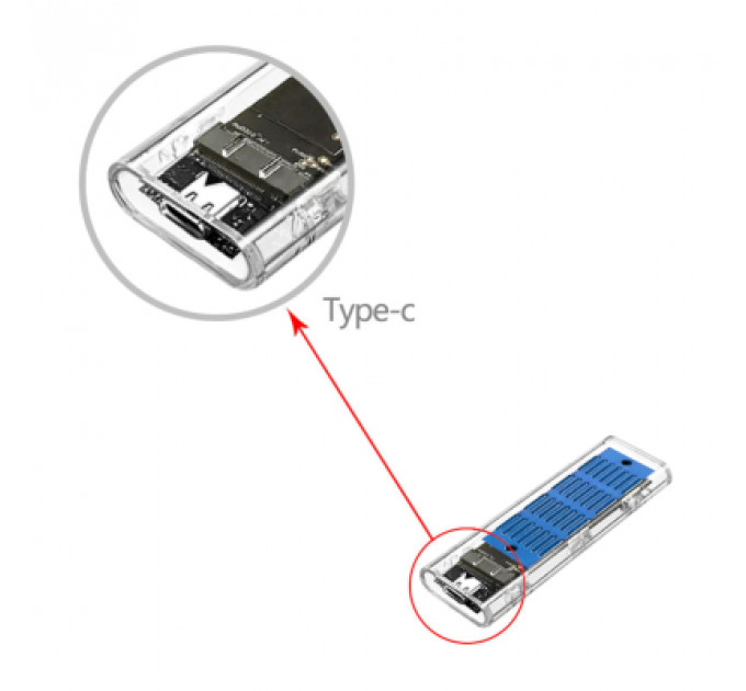 Кишеня зовнішня Dynamode M.2 SSD NVMe/SATA combo ч-з USB3.2 GEN2 Type-C (DM-CAD-SSD09)