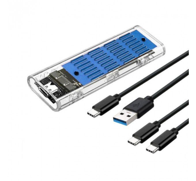 Кишеня зовнішня Dynamode M.2 SSD NVMe/SATA combo ч-з USB3.2 GEN2 Type-C (DM-CAD-SSD09)