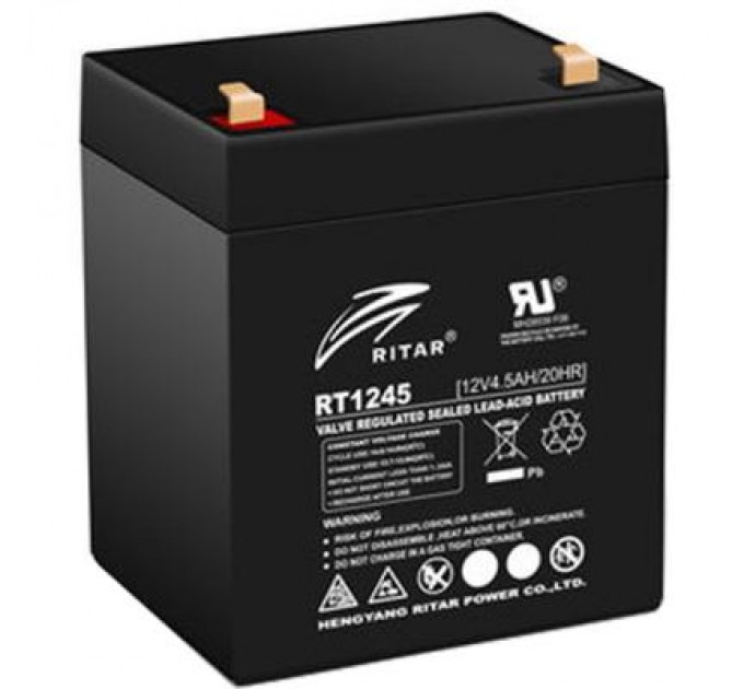 Ritar Батарея до ДБЖ Ritar AGM RT1245, 12V-4.5Ah, Black (RT1245B)