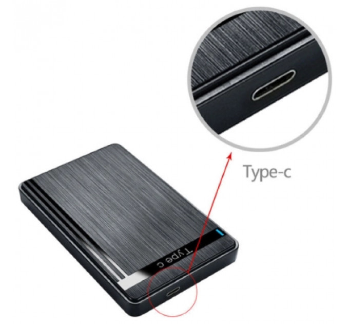 Кишеня зовнішня Dynamode 2.5" SATA/SSD HDD - USB 3.1 Type-C (DM-CAD-25317C)
