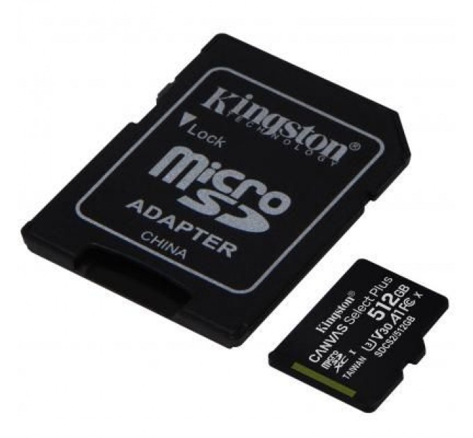 Kingston Карта пам'яті Kingston 512GB microSD class 10 A1 Canvas Select Plus (SDCS2/512GB)