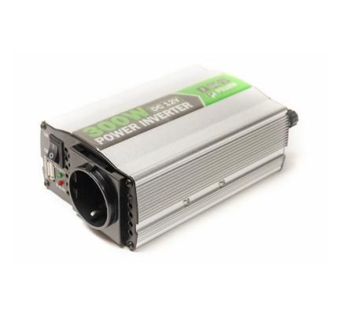 PowerPlant Автомобільний інвертор 12V/220V 300W, USB 5V 1A, HYM300-122 PowerPlant (KD00MS0001)