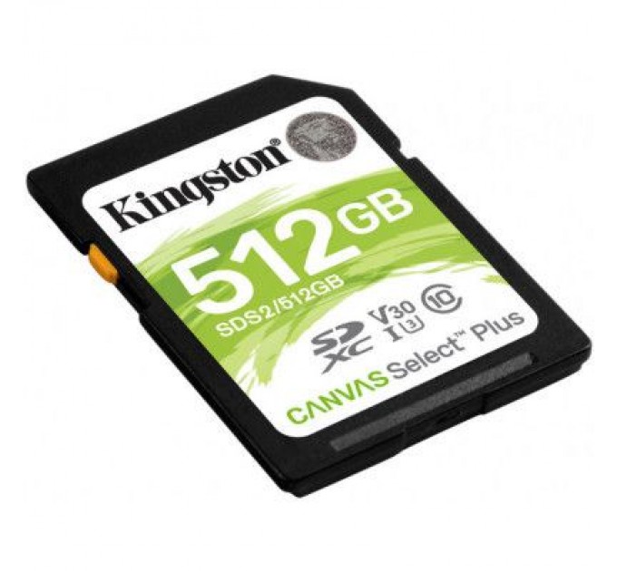 Kingston Карта пам'яті Kingston 512GB SDXC class 10 UHS-I U3 Canvas Select Plus (SDS2/512GB)