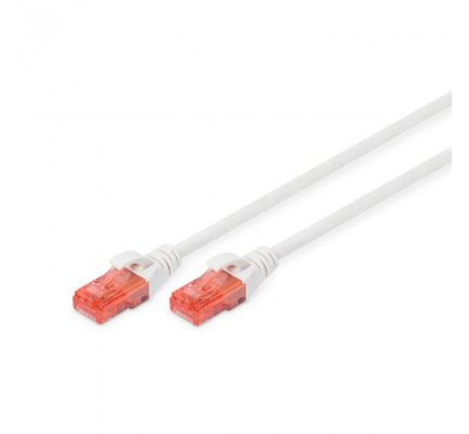 Патч-корд 1м, CAT 6 UTP, AWG 26/7, Cu, LSZH, white Digitus (DK-1617-010/WH)