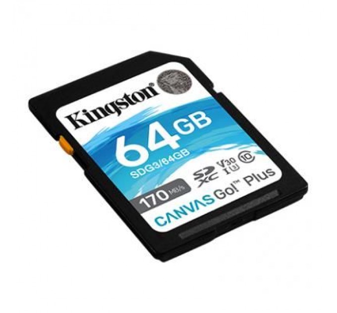 Карта пам'яті Kingston 64GB SDXC class 10 UHS-I U3 Canvas Go Plus (SDG3/64GB)