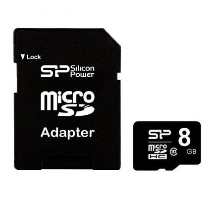 Silicon Power Карта пам'яті Silicon Power 8GB microSD class 10 (SP008GBSTH010V10SP)