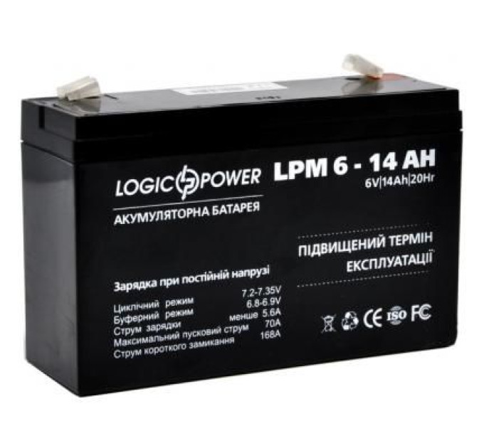 LogicPower Батарея до ДБЖ LogicPower LPM 6В 14 Ач (4160)