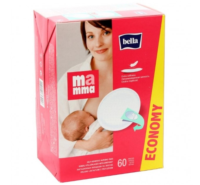 Bella Вкладиш для бюстгальтера Bella Мamma с липкой полоской 60 шт (5900516402358)