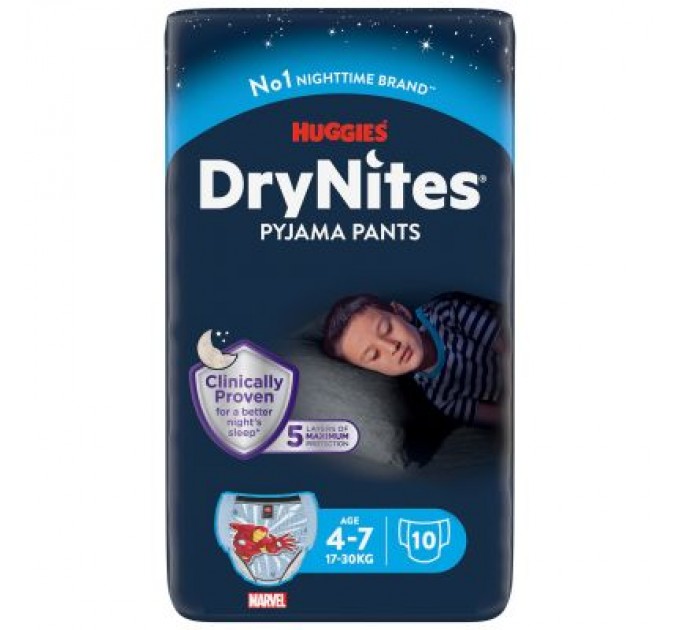 Huggies Підгузки Huggies DryNites для хлопчиків 4-7 років 10 шт (5029053527574)