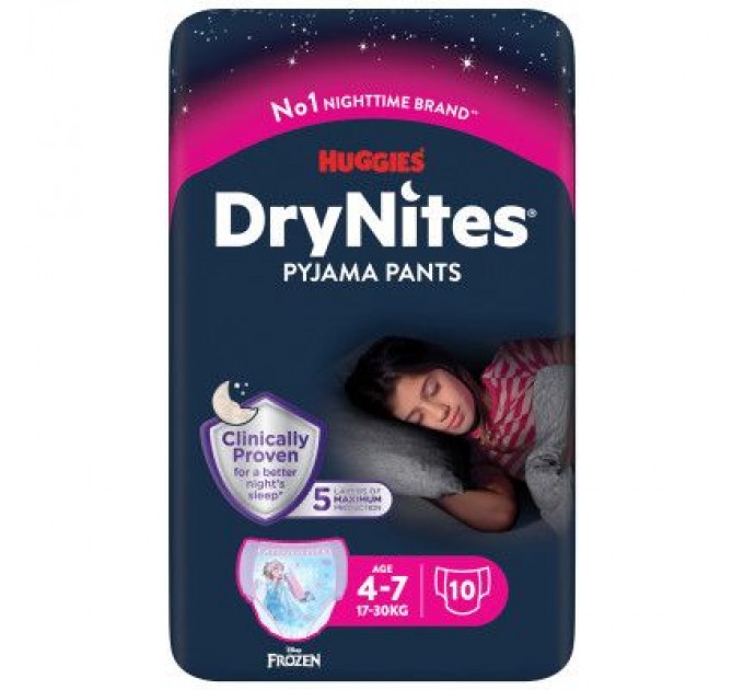 Huggies Підгузки Huggies DryNites для девочек 4-7 лет 10 шт (5029053527581)