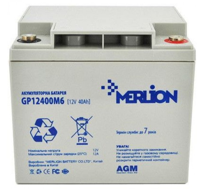 Батарея до ДБЖ Merlion 12V-40Ah (GP12400M6)