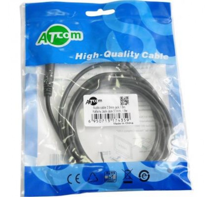 Atcom Кабель мультимедійний Jack 3.5mm male/Jack 3.5mm male 3,0m Atcom (17436)