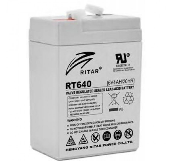 Ritar Батарея до ДБЖ Ritar AGM RT645, 6V-4Ah (RT640)