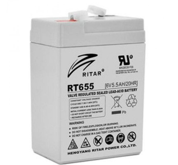 Ritar Батарея до ДБЖ Ritar AGM RT655, 6V-5Ah (RT655)