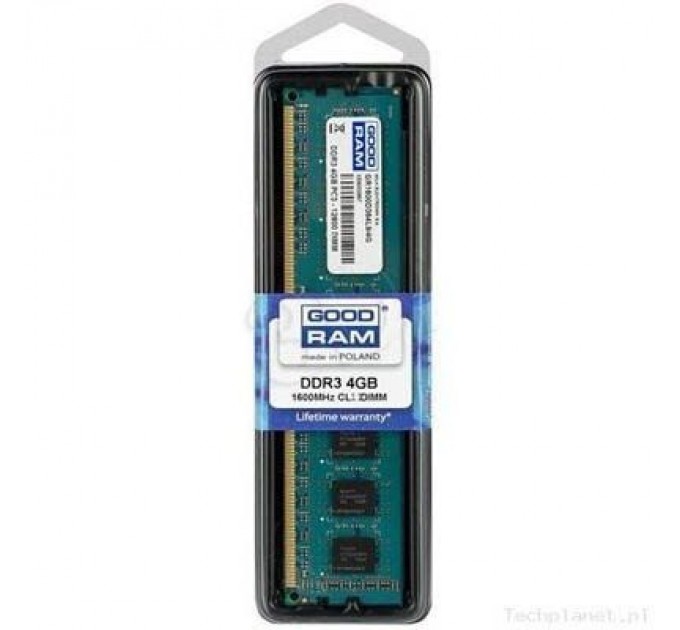 Goodram Модуль пам'яті для комп'ютера DDR3 4GB 1600 MHz Goodram (GR1600D364L11S/4G)