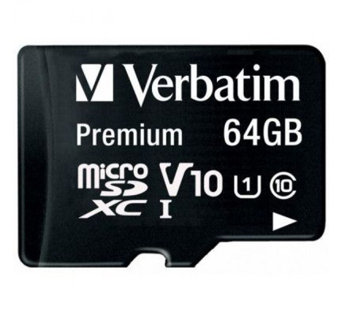 Verbatim Карта пам'яті Verbatim 64GB microSDHC Class 10 (44084)