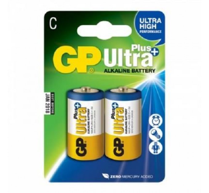 Gp Батарейка Gp C GP Ultra Plus Alkaline LR14 * 2 (14AUP-U2 / 4891199100390)