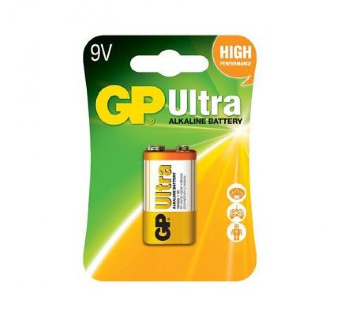 Батарейка Gp Крона Ultra Alcaline 6LF22 / 6LR61 9V * 1 (1604AU-5UE1 / 4891199034688)