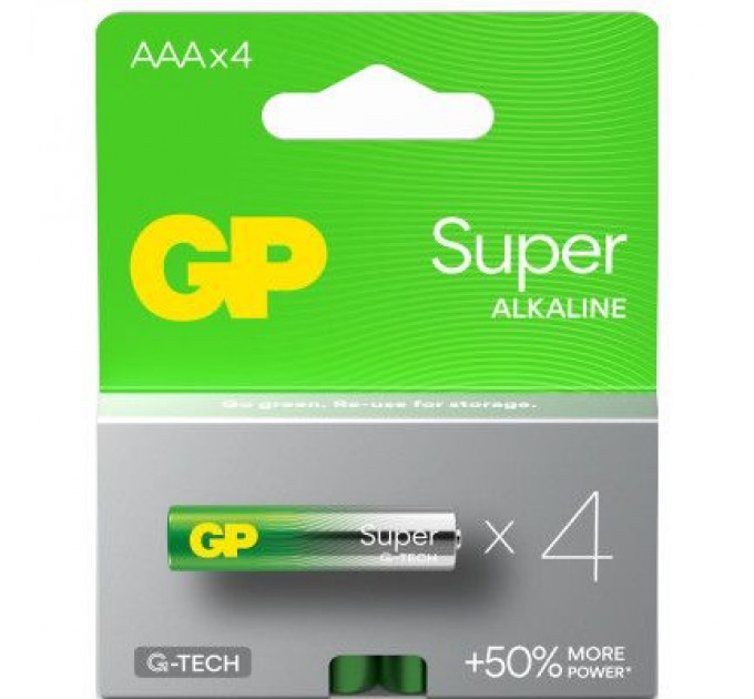 Gp Батарейка Gp AAA LR3 Super Alcaline * 4 (24A21-SB4 / 4891199218224)