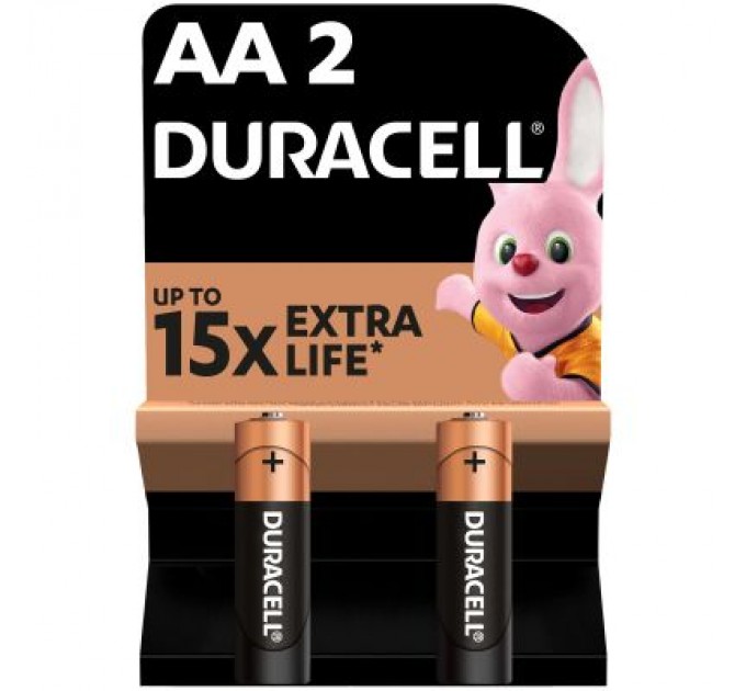 Duracell Батарейка Duracell AA лужні 2 шт. в упаковці (5000394058163 / 81551267)