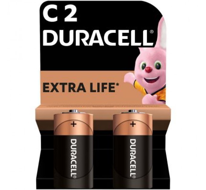 Duracell Батарейка Duracell C LR14 лужна 2шт. в упаковці (5000394052529 / 81483545)