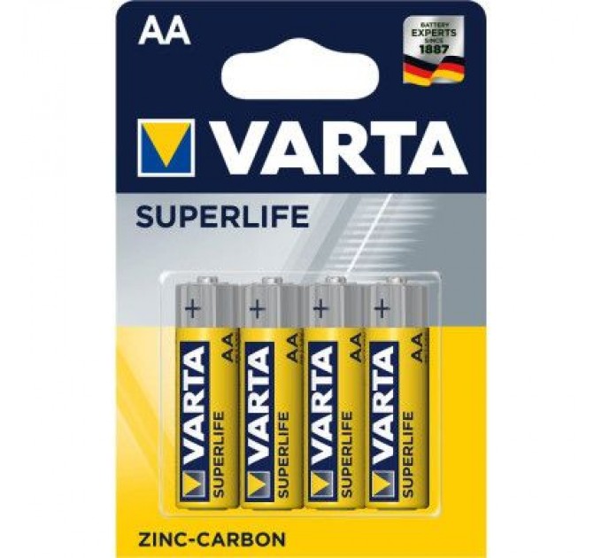 Varta Батарейка Varta AA SUPERLIFE Zinc-Carbon R6 * 4 (02006101414)