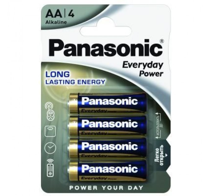 Panasonic Батарейка Panasonic AA EVERYDAY POWER * 4 (LR6REE/4BP / LR6REE/4BR)
