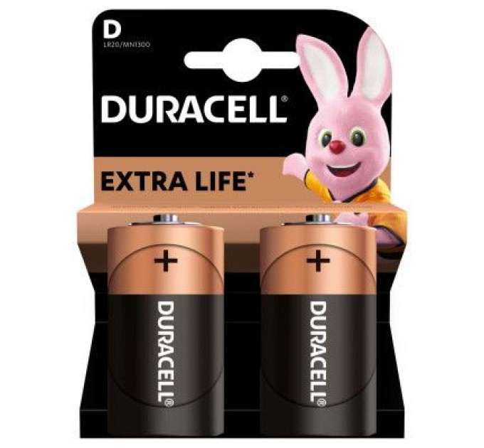 Duracell Батарейка Duracell D LR20 лужна 2шт. в упаковці (81545439/5005987/5014435)