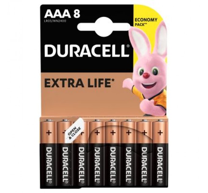 Duracell Батарейка Duracell AAA лужні 8 шт. в упаковці (5000394203341 / 81480364)