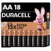 Duracell Батарейка Duracell AA лужні 18 шт. в упаковці (5000394107519 / 5006192)