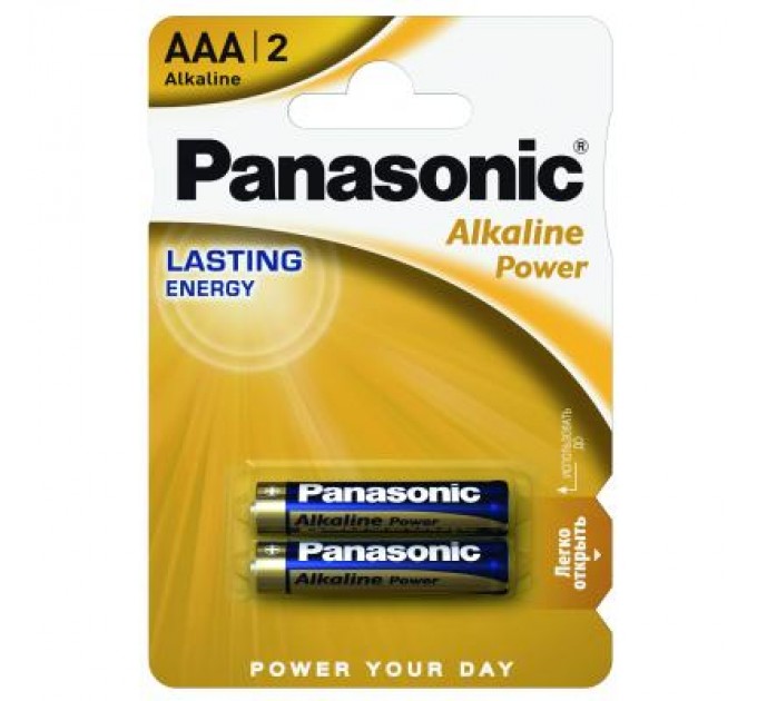 Panasonic Батарейка Panasonic AAA LR03 Alkaline Power * 2 (LR03REB/2BP)