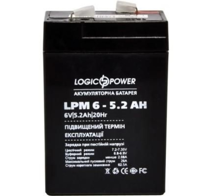 LogicPower Батарея до ДБЖ LogicPower LPM 6В 5.2 Ач (4158)