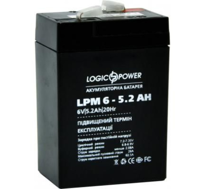 LogicPower Батарея до ДБЖ LogicPower LPM 6В 5.2 Ач (4158)