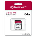 Transcend Карта пам'яті Transcend 64GB SDXC class 10 UHS-I U3 V10 (TS64GSDC300S)
