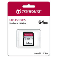 Карта пам'яті Transcend 64GB SDXC class 10 UHS-I U3 V10 (TS64GSDC300S)