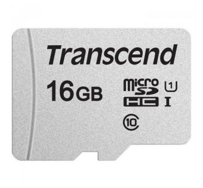 Transcend Карта пам'яті Transcend 16GB microSDHC class 10 UHS-I U1 (TS16GUSD300S-A)