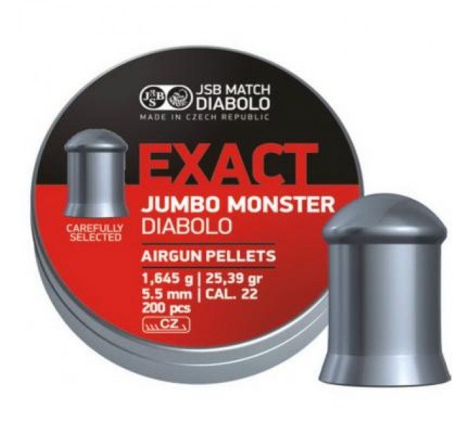 JSB Пульки JSB Exact Jumbo Monster Кал. 5.52 мм. Вага - 1.64 г. 200 шт/уп (546288-200)