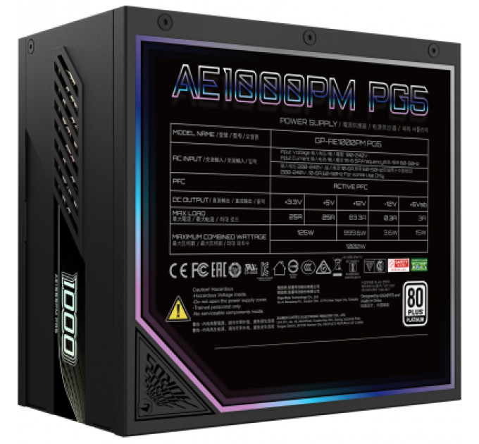 Блок живлення GIGABYTE 1000W AE1000PM PG5 (GP-AE1000PM PG5)