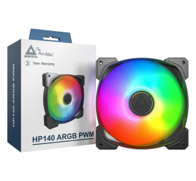 Кулер до корпусу MONTECH HP140 PWM BLACK