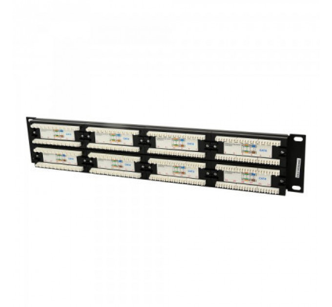 Патч-панель 19" 48xRJ-45 UTP cat.6, 2U, тип 110 Cablexpert (NPP-C648CM-001)