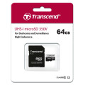 Transcend Карта пам'яті Transcend 64GB microSDXC class 10 UHS-I U1 High Endurance (TS64GUSD350V)