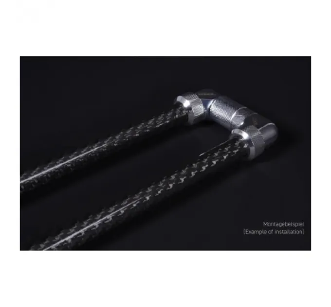 Термінал для CРO Alphacool S16 Карбонова HardTube 16mm 4x 80cm (1021877) (1021877)