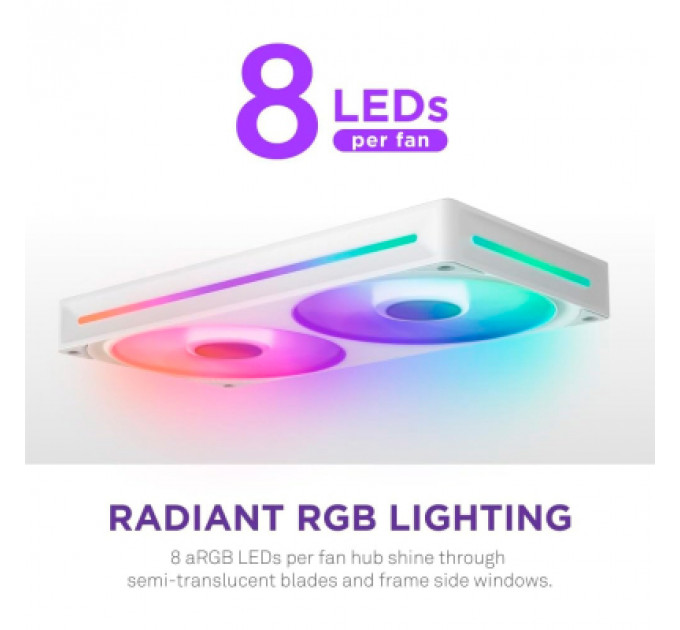 Кулер до корпусу NZXT F240 RGB Core Fan (Single Frame) - White (RF-U24HF-W1)