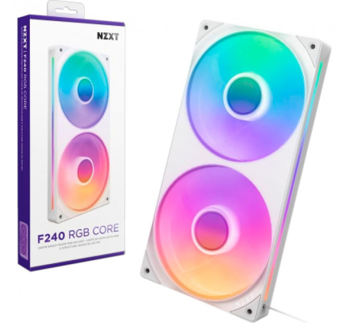 Кулер до корпусу NZXT F240 RGB Core Fan (Single Frame) - White (RF-U24HF-W1)