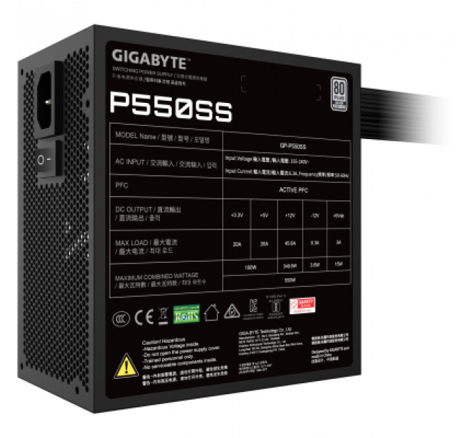 Блок живлення GIGABYTE 550W (GP-P550SS)