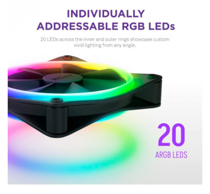 Кулер до корпусу NZXT F120RGB Duo - 120mm Dual- (RF-D12SF-B1)